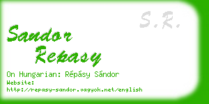 sandor repasy business card