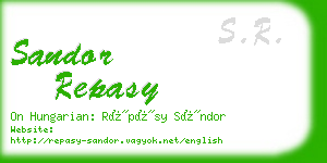 sandor repasy business card